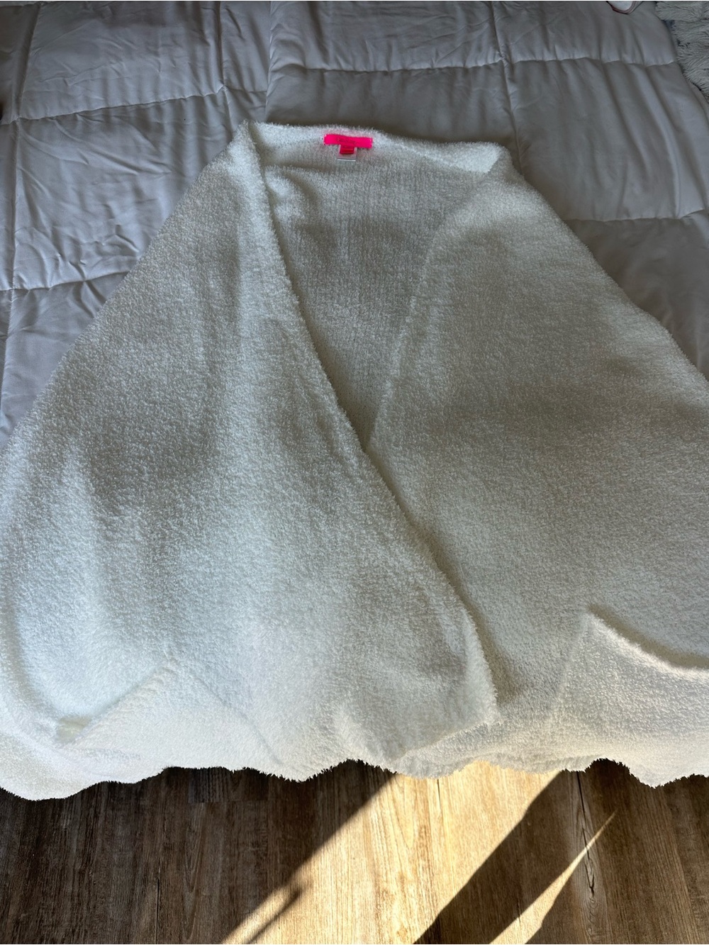 Lilly Pulitzer Ivory Bouclé Open-Front Shrug